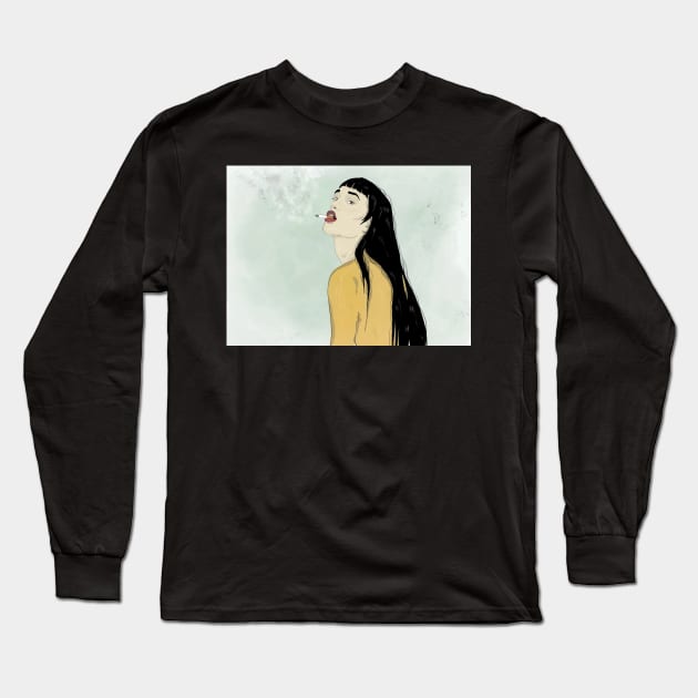 Just a cigarette Long Sleeve T-Shirt by DemoNero